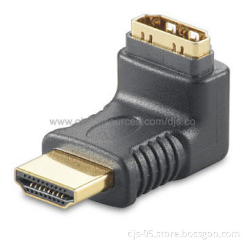 HDMI Angle Adapter with Gold or Nickel Connector